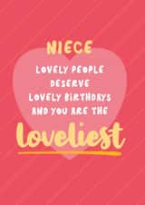 Heartfelt Birthday Card - To Niece - Loveliest created by Bev O'Connor || @oconnordesign