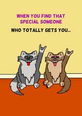 Cute Anniversary Card - Cats - When You Find That Special Someone created by Cheeky Boar