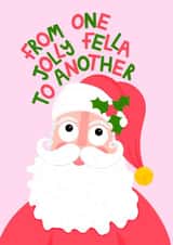 Cute Christmas Card - For Him - Jolly Fella created by Ludicrous Prints