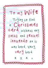 Funny Christmas Card - For Wife - Innuendo created by Bow & Bell
