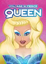 Modern Congratulations Card - Drag Queen - You Are A Fierce Queen created by Alícia Abe
