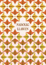 Classic Christmas Card - Nadolig Llawen - Geometric Starry Card created by Lately Studio