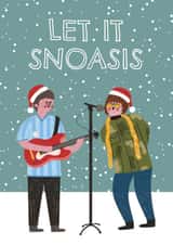 Funny Christmas Card - Oasis - Snoasis - Pun created by AbiGoLucky