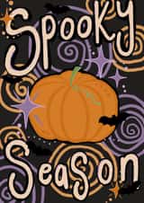 Spooky season Halloween pumpkin card created by eronmur