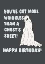 Funny Birthday Card - Ghost - You've Got More Wrinkles created by Mama Love Crafts