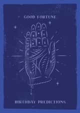 Pretty Birthday Card - Good Fortune Birthday Predictions created by Feel Good Supplies