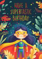 Cute Birthday Card - For Her - Superhero created by Bellollage