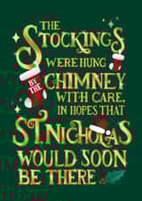 Classic Christmas card - Stockings - St.Nicholas created by Angelicabydesign