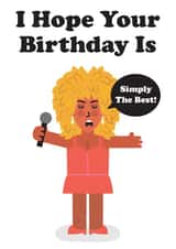 Funny Birthday Card - Tina Turner - Simply The Best created by Studio Boketto