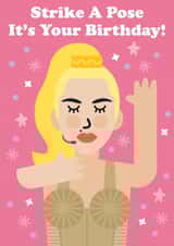 Fun Birthday Card - Madonna - Vogue - Strike A Pose created by Studio Boketto