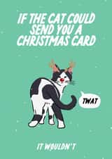 Funny Christmas Card - Cat - Twat created by The Marmalade Cat