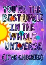 Funny Birthday Card - For Uncle - Universally Loved Uncle created by Rosie Johnson Illustrates