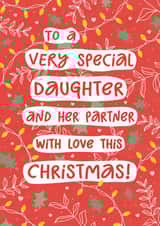Classic Christmas Card - For Daughter And Partner created by @hollielonglanddesigns