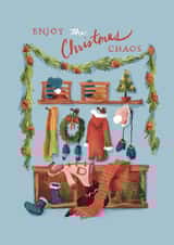 Cute illustrated Christmas - From Our House To Yours - Enjoy the Christmas Chaos created by Julep and Trubbs