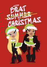 Funny Christmas Card - Charli XCX - Brat - Bratz created by emily.reevedesigns