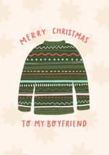 Cute Christmas Card - For Boyfriend - Christmas Jumper created by Lydia Southgate