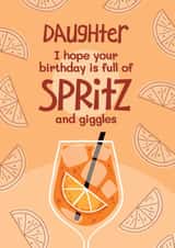 Punny Birthday Card - For Daughter - Aperol Spritz created by Bev O'Connor || @oconnordesign