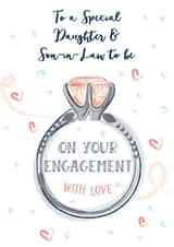 Classic Engagement Card - For Daughter & Son-In-Law To Be - Ring created by Katie Phythian Design