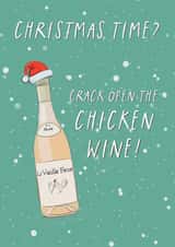 Funny Christmas Card - Chicken Wine created by Sweetlove Press