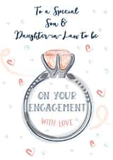 Classic Engagement Card - For Son & Daughter-In-Law To Be - Ring created by Katie Phythian Design