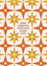Classic Christmas Card - Secret Santa - Geometric Pattern created by Lately Studio
