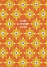 Classic Christmas Card - For Aunt - Geometric Pattern created by Lately Studio