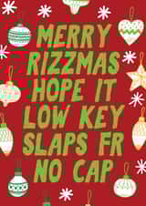 Funny Christmas Card - Youth Slang - Merry Rizzmas created by AbiGoLucky