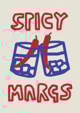 Arty Birthday Card - Spicy Margs - Margarita Cocktail created by Hello August Studio