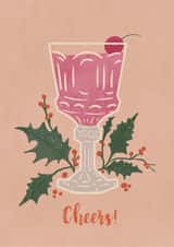 Pretty Christmas Card - Cocktail - Cheers created by Nikita Jariwala