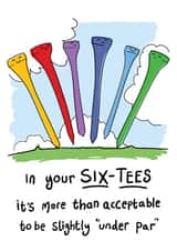 Funny 60th Birthday Card – Golf Puns - "Under Par" created by Blueberry Magpie Cards