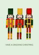 Pun Christmas Card - Have A Cracking Christmas - Nutcrackers created by Studio Sage UK