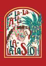 Funny Christmas Card - Sloth Hanging From A Palm Tree - Fa La La La Sloth created by Eve Howe Designs