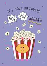 Cute Birthday Card - Popcorn created by @Laura Lonsdale Designs