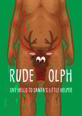 Rude Christmas Card - Rude-olph - Santa's Little Helper created by Atwood & Atwood