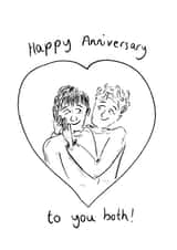 Cute Anniversary Card - Gay Couple - Heart created by Kathryn Doodle Player