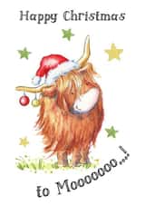 Cute Christmas Card - Highland Cow created by Kate Garrett