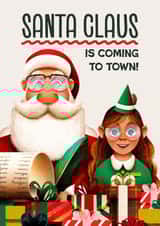 Cute Christmas Card - Santa Claus Is Coming To Town - Presents created by Folio | Ian Owen
