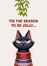 Funny Christmas Card - Grumpy Cat - Tis The Season To Be Jolly... created by Folio | Ian Owen