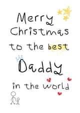 Cute Christmas Card - For Dad - Kids Handwriting created by Delicate Point of View