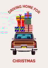 Cute Christmas Card - Driving Home For Christmas created by Folio | Ian Owen