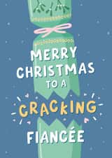 Cute Christmas Card - For Fiancée - Christmas Cracker created by Fliss Muir