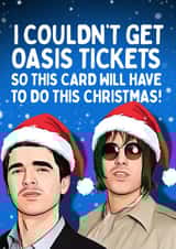 Funny Christmas Card - Oasis - Tickets created by Mrs Best Paper Co.