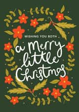 Pretty Christmas Card - Both Of You - Festive Florals created by Abbie Imagine