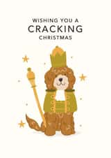 Cute Christmas Card - Cockapoo Dog - Nutcracker created by Abbie Imagine