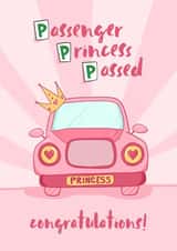 Funny Congratulations Card - Passenger Princess - Passed Driving Test created by Running with Scissors
