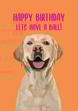 Cute Birthday Card - Labrador - Lets Have A Ball! created by BB Designs