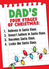 Funny Christmas Card - For Dad - Four Stages Of Christmas created by Eskimo Kiss Designs