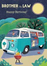 Arty Birthday Card - For Brother In Law - Campervan created by Rocket68