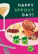 Cute Christmas Card - Sprouts - Happy Sprout Day! created by Holly Fox