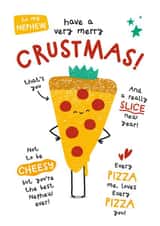 Cute Christmas Card - For Nephew - Pizza Pun created by Twisted Haggis